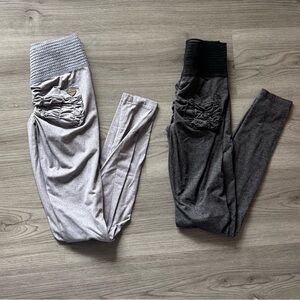 Cute Booty Lounge Gray and Dark Gray  Leggings